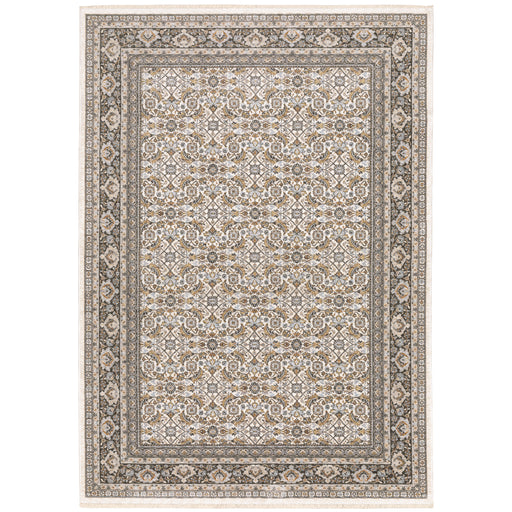 Oriental Weavers Maharaja 2061N Ivory/ Grey 9'10"" x 12'10"" Indoor Area Rug M2061N300394ST