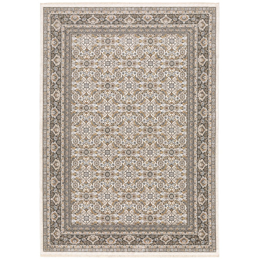 Oriental Weavers Maharaja 2061N Ivory/ Grey 6'7"" x 9'6"" Indoor Area Rug M2061N200296ST