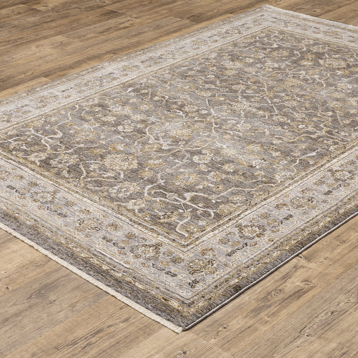 Oriental Weavers Maharaja 040M1 Beige/ Grey 7'10"" x 10'10"" Indoor Area Rug M040M1240340ST