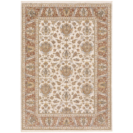 Oriental Weavers Maharaja 5091Q Rust/ Ivory 9'10"" x 12'10"" Indoor Area Rug M5091Q300394ST