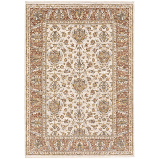 Oriental Weavers Maharaja 5091Q Rust/ Ivory 6'7"" x 9'6"" Indoor Area Rug M5091Q200296ST