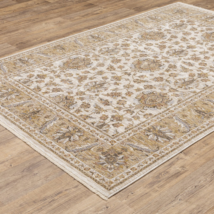 Oriental Weavers Maharaja 5091W Ivory/ Gold 9'10"" x 12'10"" Indoor Area Rug M5091W300394ST