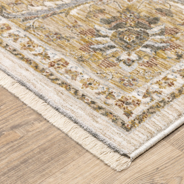 Oriental Weavers Maharaja 5091W Ivory/ Gold 9'10"" x 12'10"" Indoor Area Rug M5091W300394ST