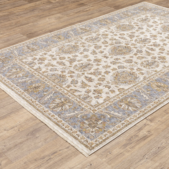 Oriental Weavers Maharaja 5091Z Ivory/ Blue 7'10"" x 10'10"" Indoor Area Rug M5091Z240340ST