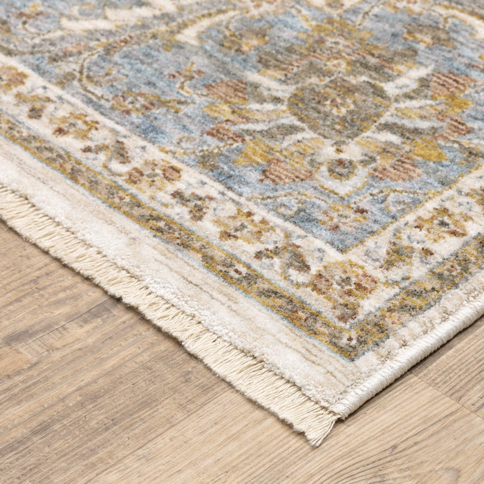 Oriental Weavers Maharaja 5091Z Ivory/ Blue 7'10"" x 10'10"" Indoor Area Rug M5091Z240340ST