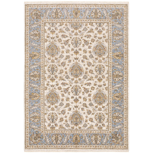 Oriental Weavers Maharaja 5091Z Ivory/ Blue 7'10"" x 10'10"" Indoor Area Rug M5091Z240340ST