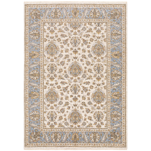 Oriental Weavers Maharaja 5091Z Ivory/ Blue 6'7"" x 9'6"" Indoor Area Rug M5091Z200296ST