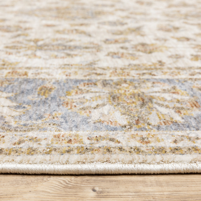 Oriental Weavers Maharaja 5091Z Ivory/ Blue 9'10"" x 12'10"" Indoor Area Rug M5091Z300394ST