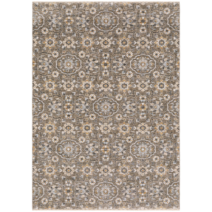 Oriental Weavers Maharaja 532D1 Grey/ Tan 9'10"" x 12'10"" Indoor Area Rug M532D1300394ST
