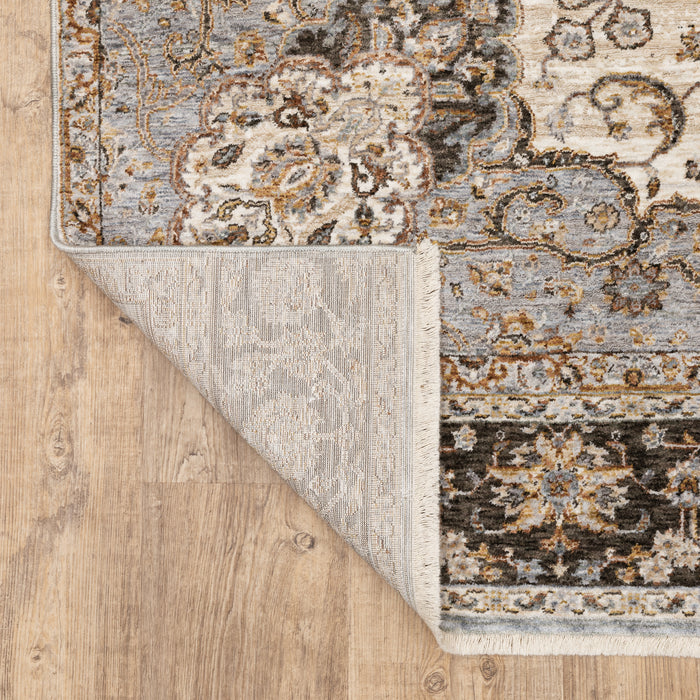 Oriental Weavers Maharaja 660J1 Ivory/ Blue 7'10"" x 10'10"" Indoor Area Rug M660J1240340ST