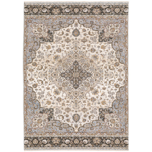 Oriental Weavers Maharaja 660J1 Ivory/ Blue 6'7"" x 9'6"" Indoor Area Rug M660J1200296ST