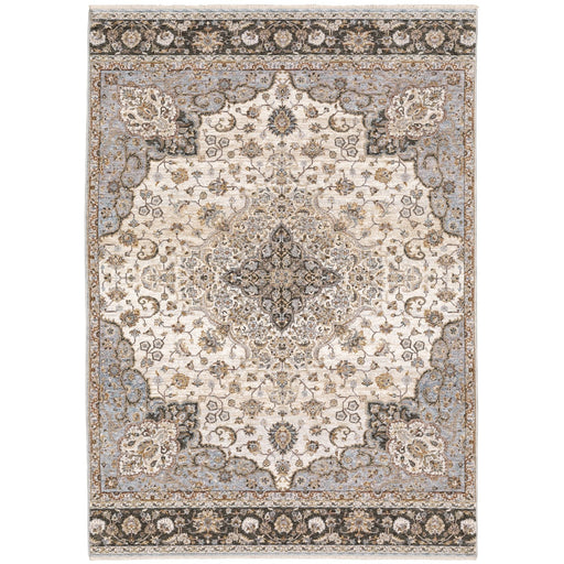 Oriental Weavers Maharaja 660J1 Ivory/ Blue 9'10"" x 12'10"" Indoor Area Rug M660J1300394ST