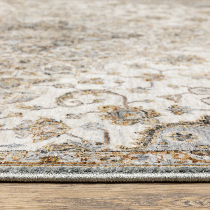 Oriental Weavers Maharaja 660J1 Ivory/ Blue 7'10"" x 10'10"" Indoor Area Rug M660J1240340ST