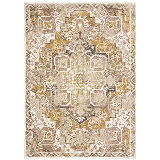 Oriental Weavers Maharaja 661C1 Gold/ Ivory 7'10"" x 10'10"" Indoor Area Rug M661C1240340ST