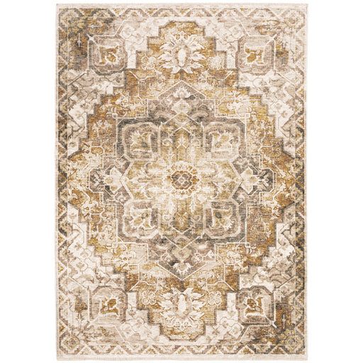 Oriental Weavers Maharaja 661C1 Gold/ Ivory 6'7"" x 9'6"" Indoor Area Rug M661C1200296ST