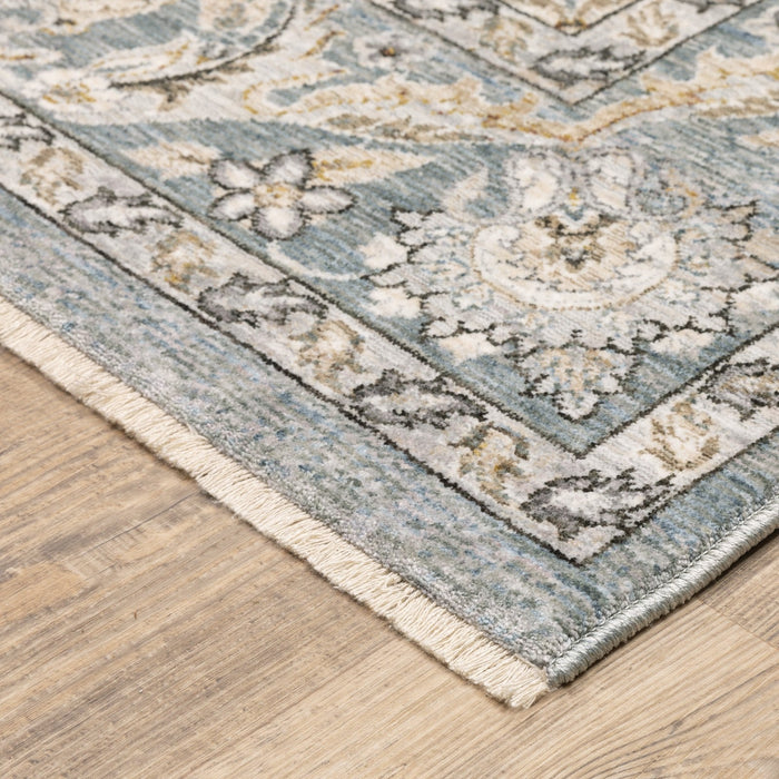 Oriental Weavers Maharaja 070E1 Blue/ Ivory 7'10"" x 10'10"" Indoor Area Rug M070E1240340ST