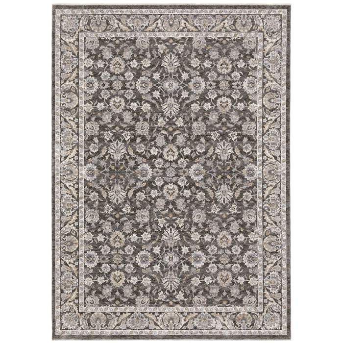 Oriental Weavers Maharaja 070N1 Grey/ Ivory 7'10"" x 10'10"" Indoor Area Rug M070N1240340ST