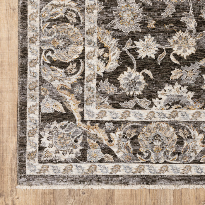 Oriental Weavers Maharaja 070N1 Grey/ Ivory 9'10"" x 12'10"" Indoor Area Rug M070N1300394ST