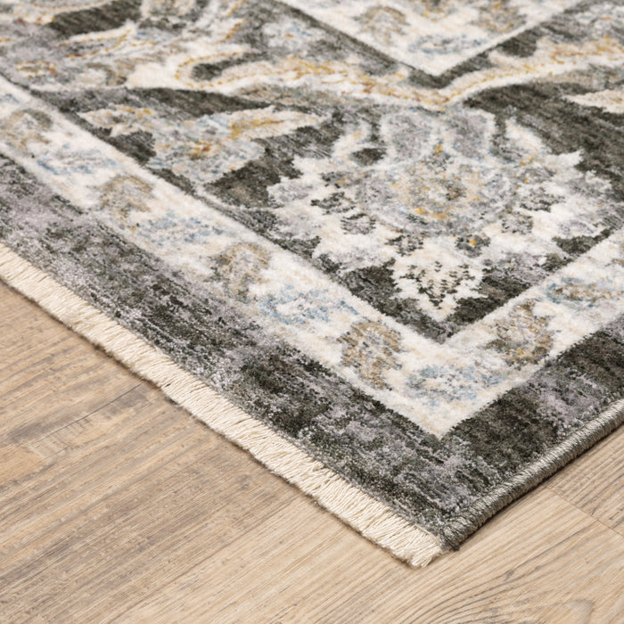 Oriental Weavers Maharaja 070N1 Grey/ Ivory 9'10"" x 12'10"" Indoor Area Rug M070N1300394ST