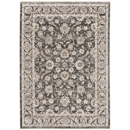 Oriental Weavers Maharaja 070N1 Grey/ Ivory 9'10"" x 12'10"" Indoor Area Rug M070N1300394ST