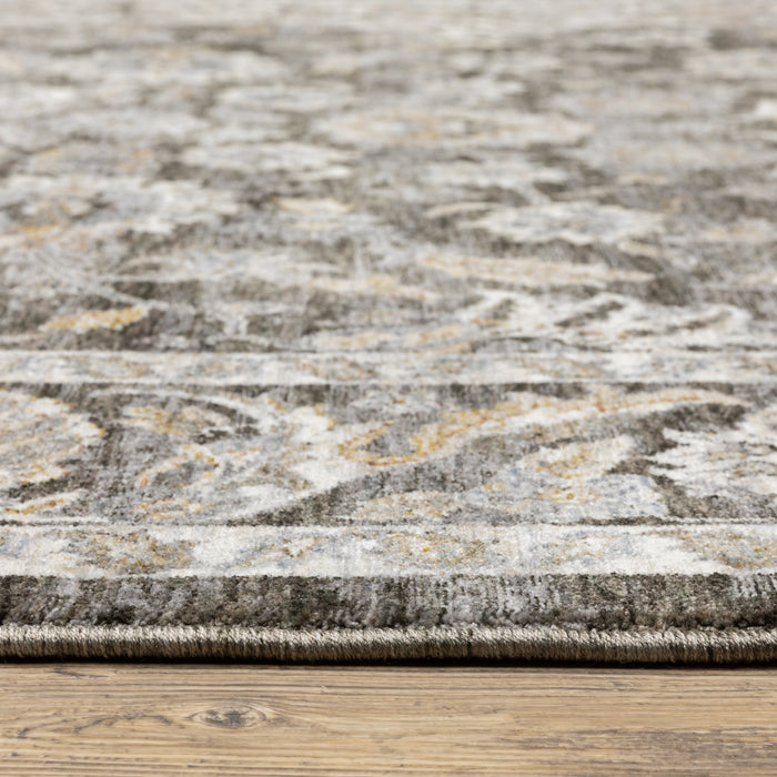 Oriental Weavers Maharaja 070N1 Grey/ Ivory 9'10"" x 12'10"" Indoor Area Rug M070N1300394ST
