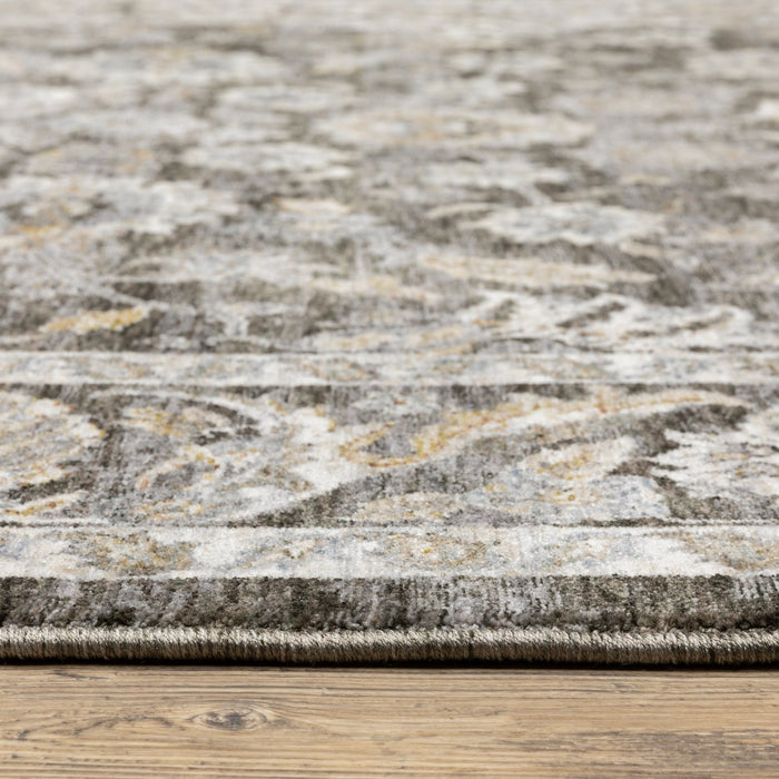 Oriental Weavers Maharaja 070N1 Grey/ Ivory 7'10"" x 10'10"" Indoor Area Rug M070N1240340ST