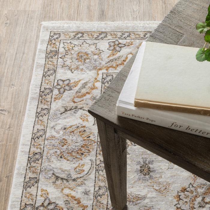 Oriental Weavers Maharaja 070W1 Ivory/ Grey 9'10"" x 12'10"" Indoor Area Rug M070W1300394ST