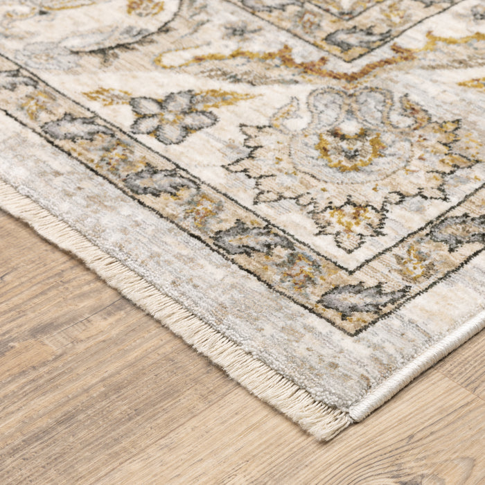 Oriental Weavers Maharaja 070W1 Ivory/ Grey 7'10"" x 10'10"" Indoor Area Rug M070W1240340ST