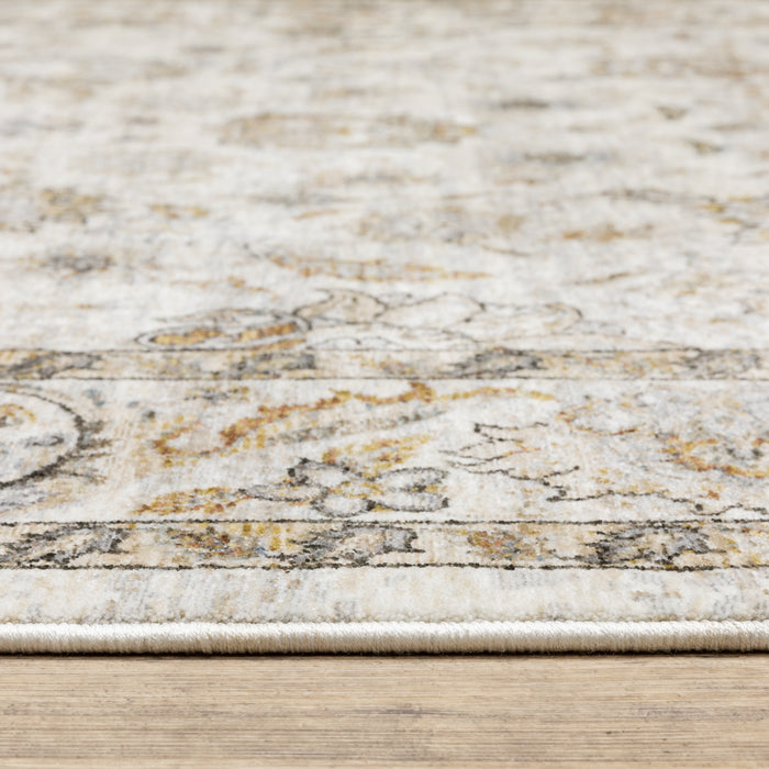 Oriental Weavers Maharaja 070W1 Ivory/ Grey 9'10"" x 12'10"" Indoor Area Rug M070W1300394ST