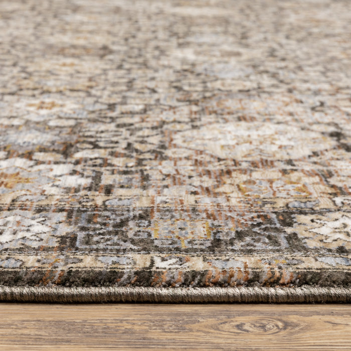 Oriental Weavers Maharaja 071N1 Grey/ Ivory 6'7"" x 9'6"" Indoor Area Rug M071N1200296ST