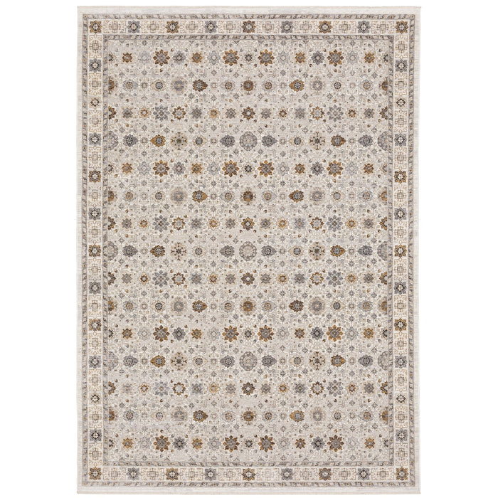 Oriental Weavers Maharaja 071W1 Ivory/ Gold 7'10"" x 10'10"" Indoor Area Rug M071W1240340ST