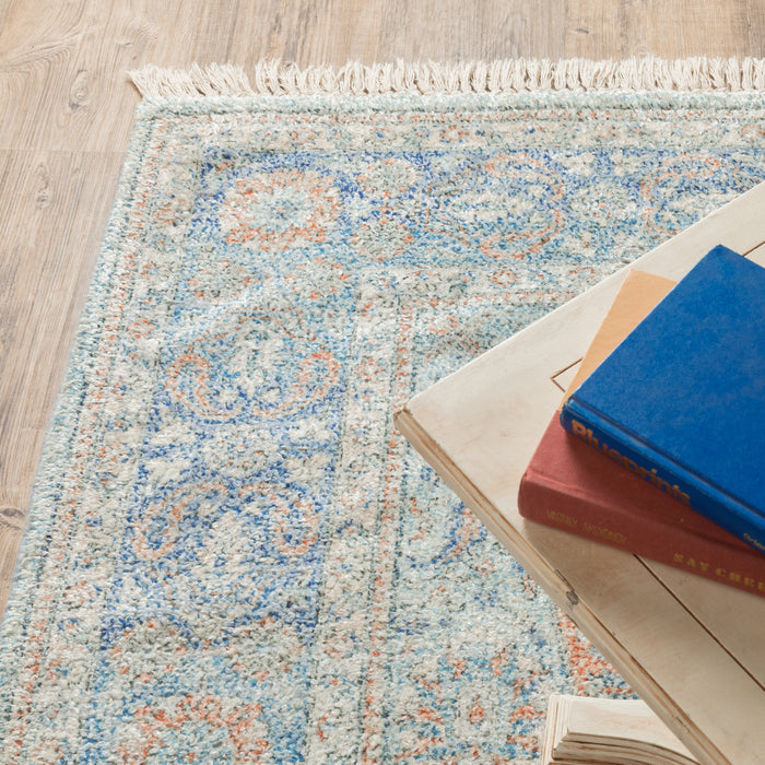 Oriental Weavers Malabar 45301 Blue/ Red 10' x 13' Indoor Area Rug M45301304396ST