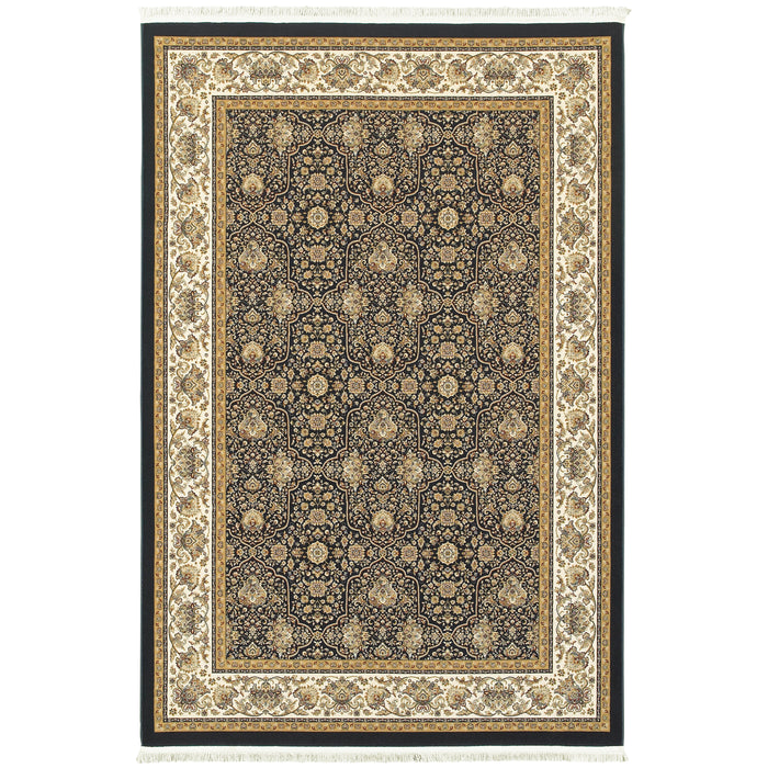 Oriental Weavers Masterpiece 1331B Navy/ Ivory 7'10"" x 10'10"" Indoor Area Rug M1331B240330ST