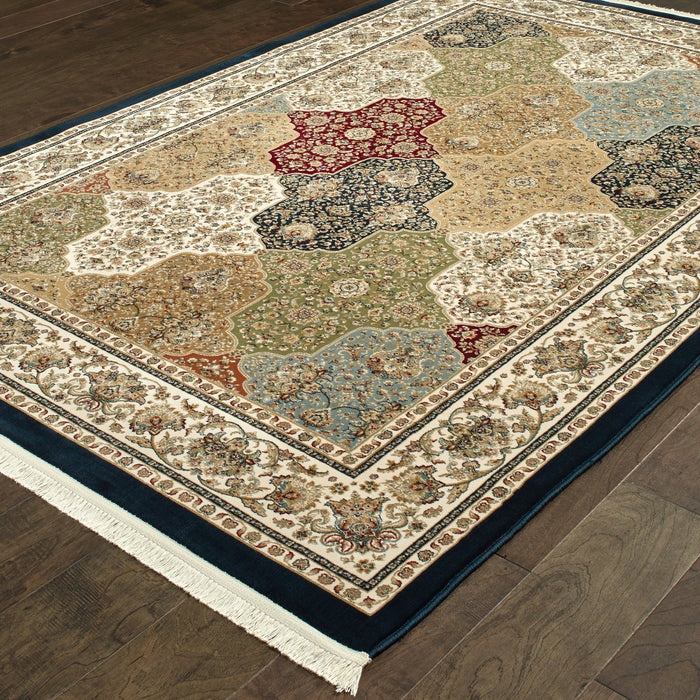 Oriental Weavers Masterpiece 1331X Navy/ Multi 6'7"" x 9'6"" Indoor Area Rug M1331X200290ST