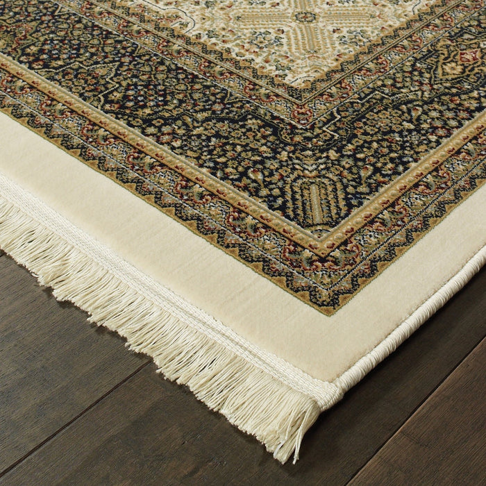 Oriental Weavers Masterpiece 1335I Ivory/ Dark Blue 6'7"" x 9'6"" Indoor Area Rug M1335I200290ST
