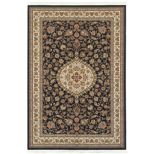 Oriental Weavers Masterpiece 033B2 Dark Blue/ Ivory 9'10"" x 12'10"" Indoor Area Rug M033B2300390ST
