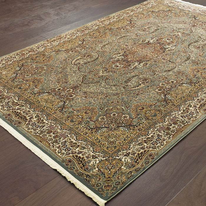 Oriental Weavers Masterpiece 502L2 Blue/ Gold 6'7"" x 9'6"" Indoor Area Rug M502L2200290ST