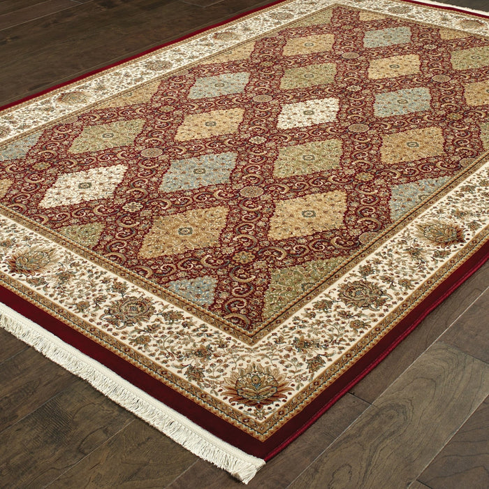 Oriental Weavers Masterpiece 530M2 Red/ Multi 6'7"" x 9'6"" Indoor Area Rug M530M2200290ST