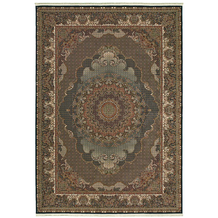Oriental Weavers Masterpiece 5330B Blue/ Red 9'10"" x 12'10"" Indoor Area Rug M5330B300390ST