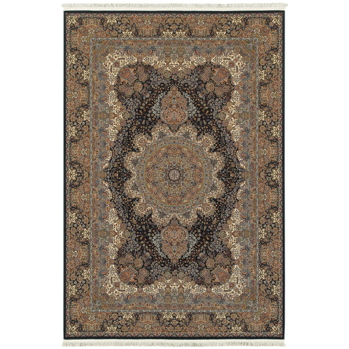 Oriental Weavers Masterpiece 5501K Dark Blue/ Multi 9'10"" x 12'10"" Indoor Area Rug M5501K300390ST
