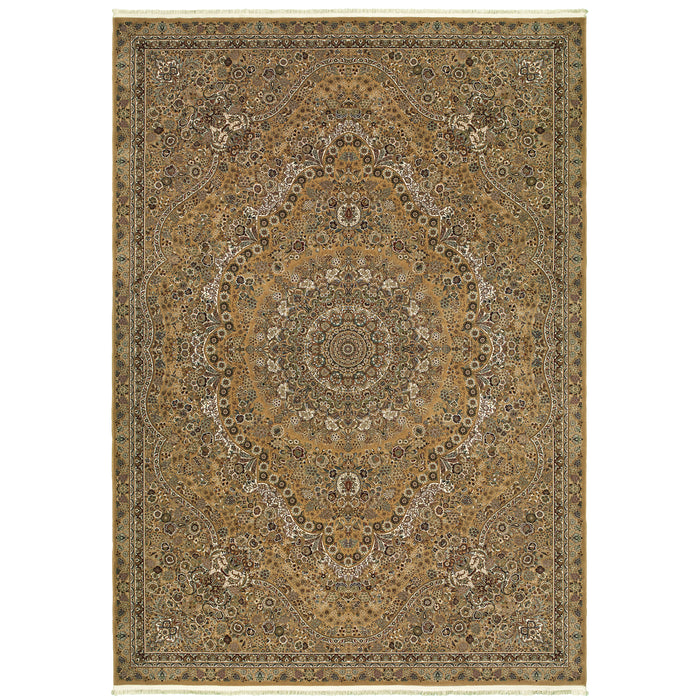 Oriental Weavers Masterpiece 8022J Gold/ Ivory 7'10"" x 10'10"" Indoor Area Rug M8022J240330ST