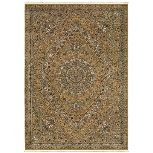 Oriental Weavers Masterpiece 8022J Gold/ Ivory 6'7"" x 9'6"" Indoor Area Rug M8022J200290ST