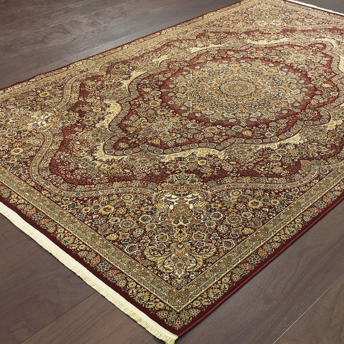 Oriental Weavers Masterpiece 8022R Red/ Gold 9'10"" x 12'10"" Indoor Area Rug M8022R300390ST