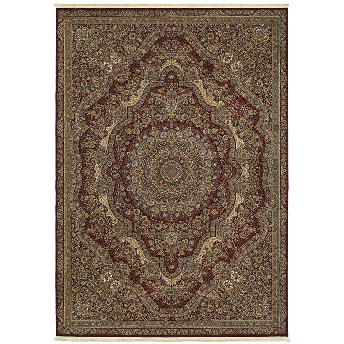 Oriental Weavers Masterpiece 8022R Red/ Gold 9'10"" x 12'10"" Indoor Area Rug M8022R300390ST