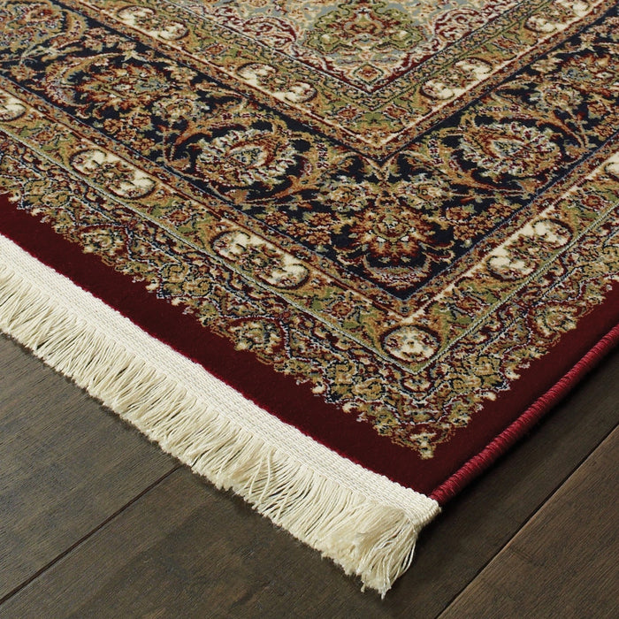Oriental Weavers Masterpiece 090R2 Red/ Multi 9'10"" x 12'10"" Indoor Area Rug M090R2300390ST