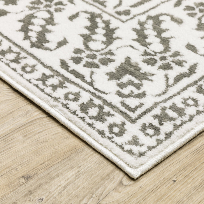 Oriental Weavers Montecito 2062H Grey/ White 6'7"" x 9'6"" Indoor Area Rug M2062H200296ST