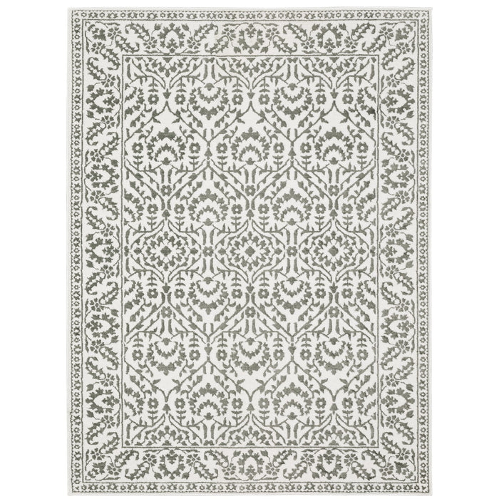 Oriental Weavers Montecito 2062H Grey/ White 6'7"" x 9'6"" Indoor Area Rug M2062H200296ST