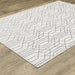 Oriental Weavers Montecito 4158W White/ Grey 6'7"" x 9'6"" Indoor Area Rug M4158W200296ST