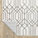 Oriental Weavers Montecito 4158W White/ Grey 6'7"" x 9'6"" Indoor Area Rug M4158W200296ST