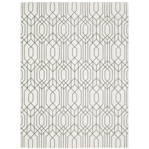 Oriental Weavers Montecito 4158W White/ Grey 6'7"" x 9'6"" Indoor Area Rug M4158W200296ST